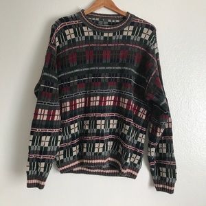 LF FURST OF A KIND Checkered Sweater Large